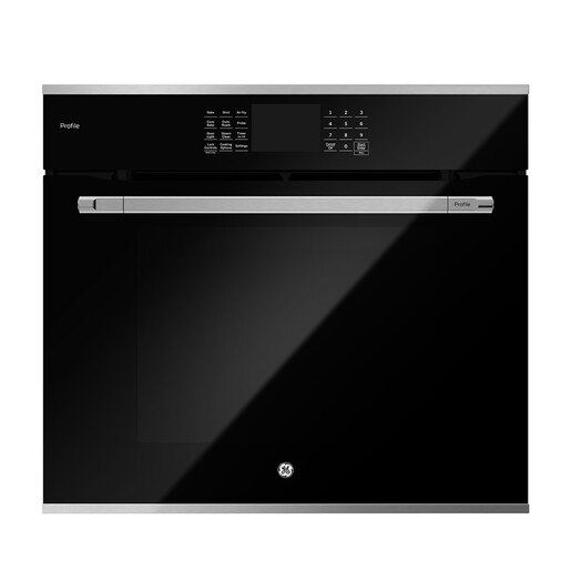 Horno Eléctrico 220 V 80 cm (30 pulgadas) Vidrio negro con acero inoxidable GE PROFILE - HGP8050YE1